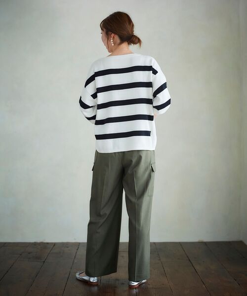 le.coeur blanc(ルクールブラン)の「ナチュラリーカーゴパンツ(カーゴパンツ・レディース・カーキオリーブ/オフホワイト・36/38)」の18枚目の写真