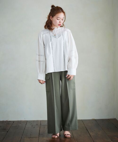 le.coeur blanc(ルクールブラン)の「ナチュラリーカーゴパンツ(カーゴパンツ・レディース・カーキオリーブ/オフホワイト・36/38)」の20枚目の写真