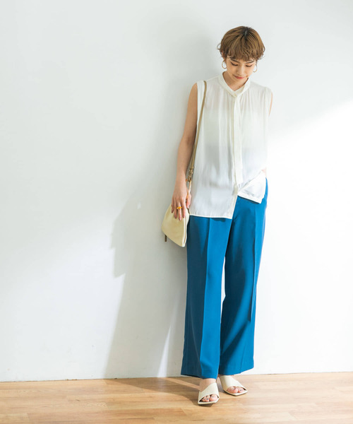 URBAN RESEARCH(アーバンリサーチ)の「割繊ボウタイブラウス(シャツ/ブラウス・レディース・ベージュ/オフホワイト/ブラック系その他・FREE)」の6枚目の写真
