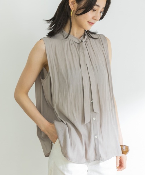URBAN RESEARCH(アーバンリサーチ)の「割繊ボウタイブラウス(シャツ/ブラウス・レディース・ベージュ/オフホワイト/ブラック系その他・FREE)」の20枚目の写真