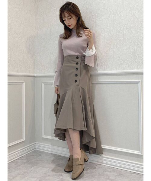 dazzlin（ダズリン）の「ボタンナローボリュームスカート（スカート・レディース・ブラック/モカ/インディゴブルー・SMALL/MEDIUM）」の20枚目の写真