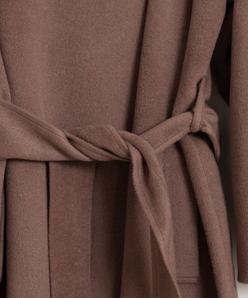 LAYMEE（レイミー）の「Parc long coat / パルクロングコート（その他アウター・レディース・モカ/ブラック・FREE）」の5枚目の写真