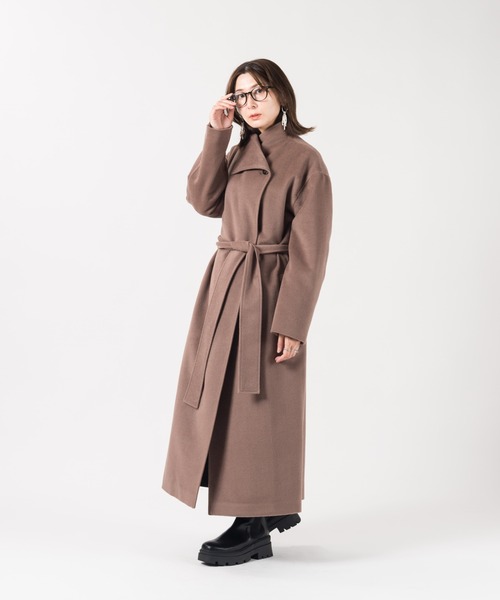 LAYMEE（レイミー）の「Parc long coat / パルクロングコート（その他アウター・レディース・モカ/ブラック・FREE）」の14枚目の写真