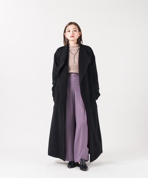 LAYMEE（レイミー）の「Parc long coat / パルクロングコート（その他アウター・レディース・モカ/ブラック・FREE）」の19枚目の写真