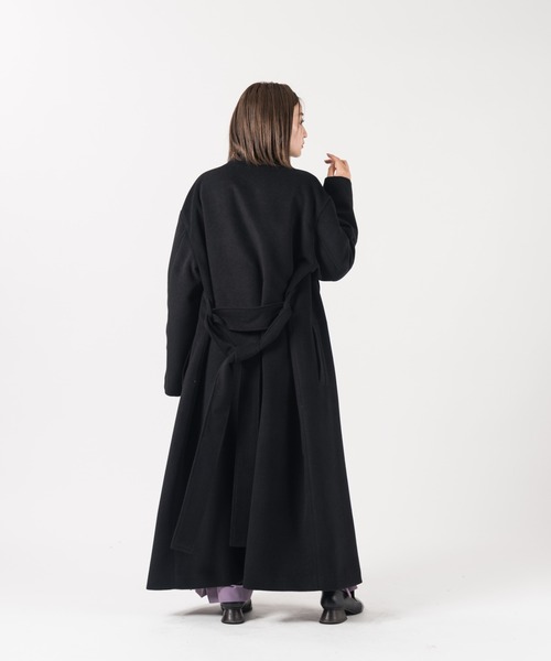 LAYMEE（レイミー）の「Parc long coat / パルクロングコート（その他アウター・レディース・モカ/ブラック・FREE）」の4枚目の写真