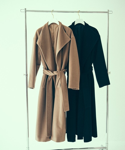 LAYMEE（レイミー）の「Parc long coat / パルクロングコート（その他アウター・レディース・モカ/ブラック・FREE）」の15枚目の写真