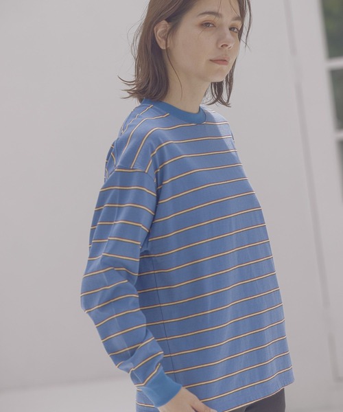 niko and...（ニコアンド）の「COLORマイスターロンT（Tシャツ/カットソー・レディース・オフホワイト/ブラック/オレンジ/アイボリー/グリーン/ブルー・MEDIUM/LARGE）」の5枚目の写真