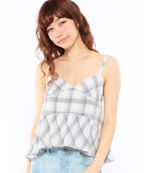 Another Edition（アナザーエディション）の「チェックキリカエキャミ/AEFC  CHK ｷﾘｶｴ CAMI◆（キャミソール・レディース・グレー/ライトピンク・ﾌﾘ-）」の3枚目の写真