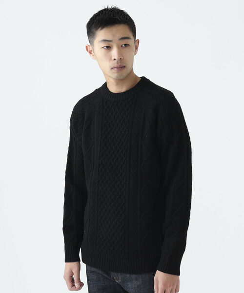 BEAMS（ビームス）の「BEAMS / 5G イタリー ラムウール ケーブルニット（ニット/セーター・メンズ・ブラック/ベージュ/オフホワイト・XL/M/S/L）」の11枚目の写真