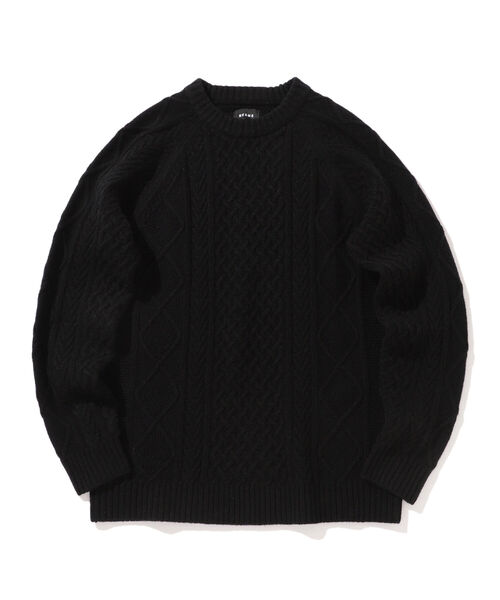 BEAMS（ビームス）の「BEAMS / 5G イタリー ラムウール ケーブルニット（ニット/セーター・メンズ・ブラック/ベージュ/オフホワイト・XL/M/S/L）」の17枚目の写真