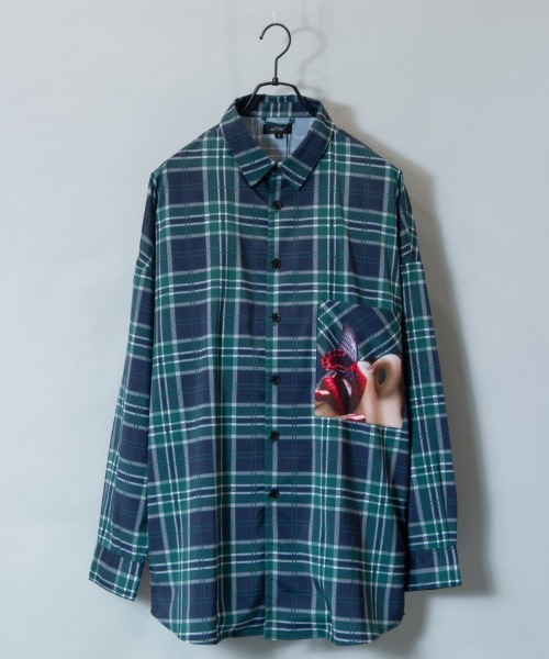 GALLIS ADDICTION（ガリスアディクション）の「GA CHECK-PHOTO L/S SHIRTS（シャツ/ブラウス・メンズ・グリーン/オレンジ・FREE）」の20枚目の写真