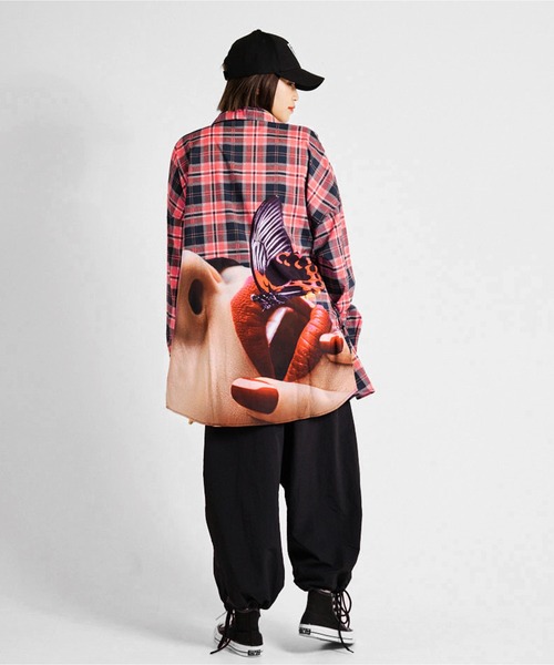GALLIS ADDICTION（ガリスアディクション）の「GA CHECK-PHOTO L/S SHIRTS（シャツ/ブラウス・メンズ・グリーン/オレンジ・FREE）」の15枚目の写真