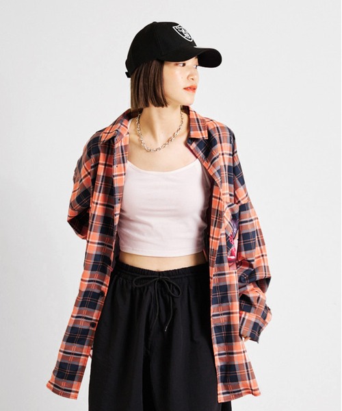 GALLIS ADDICTION（ガリスアディクション）の「GA CHECK-PHOTO L/S SHIRTS（シャツ/ブラウス・メンズ・グリーン/オレンジ・FREE）」の6枚目の写真