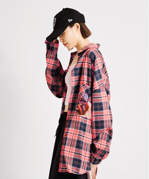 GALLIS ADDICTION（ガリスアディクション）の「GA CHECK-PHOTO L/S SHIRTS（シャツ/ブラウス・メンズ・グリーン/オレンジ・FREE）」の8枚目の写真