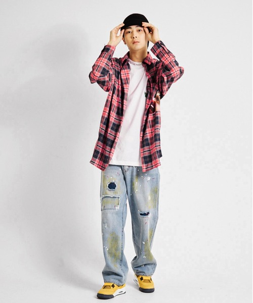 GALLIS ADDICTION（ガリスアディクション）の「GA CHECK-PHOTO L/S SHIRTS（シャツ/ブラウス・メンズ・グリーン/オレンジ・FREE）」の10枚目の写真