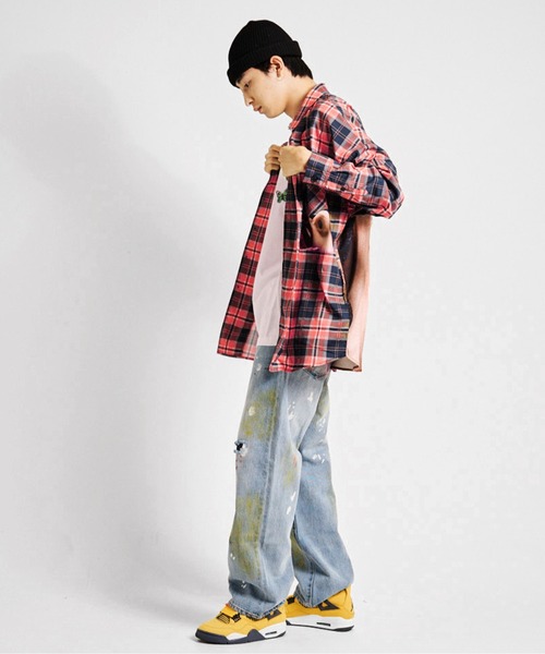 GALLIS ADDICTION（ガリスアディクション）の「GA CHECK-PHOTO L/S SHIRTS（シャツ/ブラウス・メンズ・グリーン/オレンジ・FREE）」の12枚目の写真