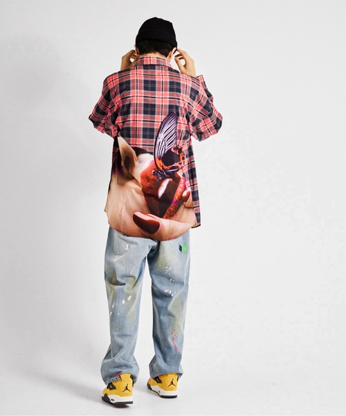 GALLIS ADDICTION（ガリスアディクション）の「GA CHECK-PHOTO L/S SHIRTS（シャツ/ブラウス・メンズ・グリーン/オレンジ・FREE）」の13枚目の写真