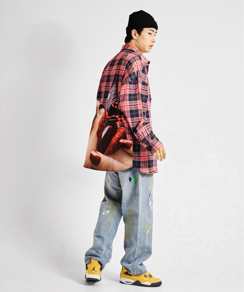GALLIS ADDICTION（ガリスアディクション）の「GA CHECK-PHOTO L/S SHIRTS（シャツ/ブラウス・メンズ・グリーン/オレンジ・FREE）」の14枚目の写真