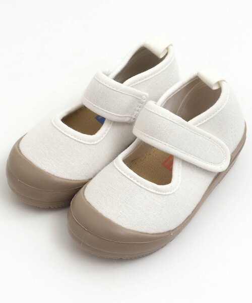 BREEZE(ブリーズ)の「【履きやすいベロクロ式】上履き(スリッポン・キッズ・ベージュ/グレー/オレンジ/ブルー・15 /18/17/19/14/16)」の3枚目の写真