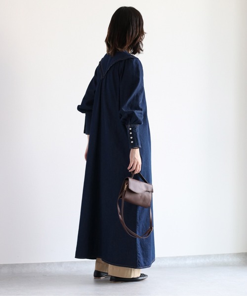 cepo(セポ)の「カラーデザインデニムワンピース(シャツワンピース・レディース・ネイビー/ブルー系2・M)」の6枚目の写真