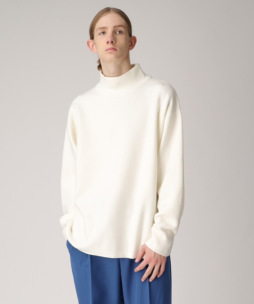 tk.TAKEO KIKUCHI（ティーケータケオキクチ）の「◆【洗える】モッチモチニット モックネックプルオーバー（ニット/セーター・メンズ・オフホワイト/ブラック/ダークグリーン/オレンジ/パープル系/ブルー・01/02/03）」の18枚目の写真