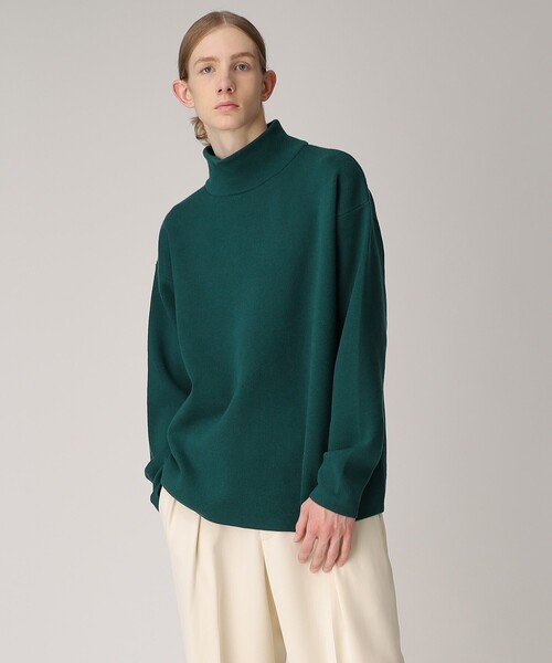 tk.TAKEO KIKUCHI（ティーケータケオキクチ）の「◆【洗える】モッチモチニット モックネックプルオーバー（ニット/セーター・メンズ・オフホワイト/ブラック/ダークグリーン/オレンジ/パープル系/ブルー・01/02/03）」の8枚目の写真