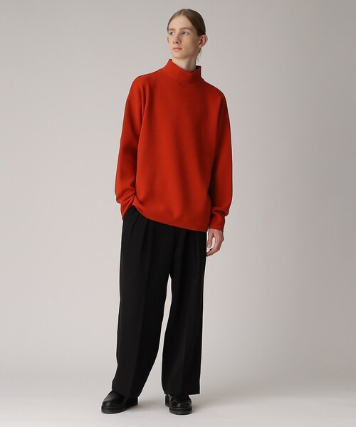 tk.TAKEO KIKUCHI（ティーケータケオキクチ）の「◆【洗える】モッチモチニット モックネックプルオーバー（ニット/セーター・メンズ・オフホワイト/ブラック/ダークグリーン/オレンジ/パープル系/ブルー・01/02/03）」の10枚目の写真