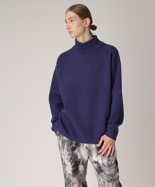 tk.TAKEO KIKUCHI（ティーケータケオキクチ）の「◆【洗える】モッチモチニット モックネックプルオーバー（ニット/セーター・メンズ・オフホワイト/ブラック/ダークグリーン/オレンジ/パープル系/ブルー・01/02/03）」の13枚目の写真