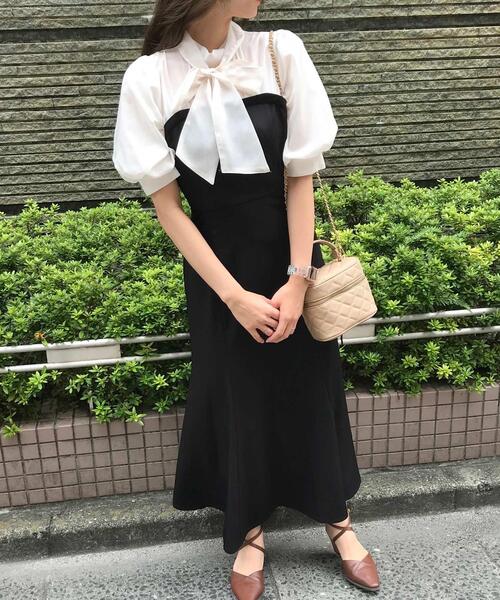 INGNI ワンピース ドレス 2way INGNI ワンピース 2Wayフリル花柄シャーリングワンピース
