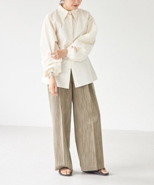 CANAL JEAN(キャナルジーン)の「TODAYFUL(トゥデイフル) "Volumesleeve Typewriter Shirts"ボリュームスリーブタイプライターシャツ/12120417(シャツ/ブラウス・レディース・キナリ・ONE SIZE)」の7枚目の写真