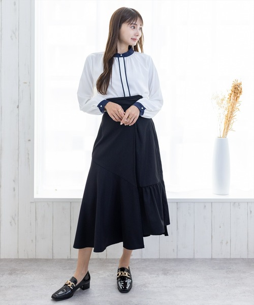 clear（クリア）の「ハイウエスト切替フレアスカート（スカート・レディース・ブラック/サンドベージュ/マスタード/ピンク・S/M）」の13枚目の写真