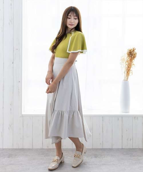 clear（クリア）の「ハイウエスト切替フレアスカート（スカート・レディース・ブラック/サンドベージュ/マスタード/ピンク・S/M）」の20枚目の写真