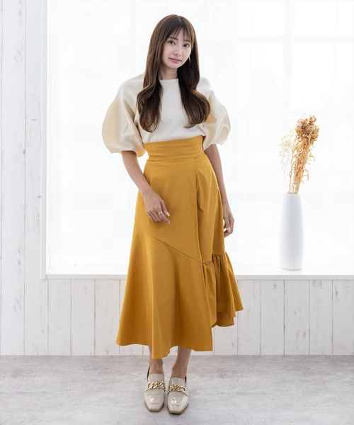 clear（クリア）の「ハイウエスト切替フレアスカート（スカート・レディース・ブラック/サンドベージュ/マスタード/ピンク・S/M）」の22枚目の写真