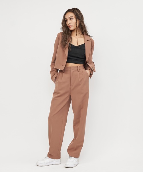 SPIRALGIRL(スパイラルガール)の「テーラーショートジャケット(テーラードジャケット・レディース・ブラック/ブラウン/ボルドー・FREE)」の5枚目の写真