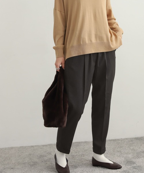 URBAN RESEARCH DOORS（アーバンリサーチドアーズ）の「ツイルテーパードイージーパンツ（その他パンツ・レディース・アイボリー/カーキ/ブラック/チャコールグレー・X-SMALL/SMALL/MEDIUM）」の11枚目の写真