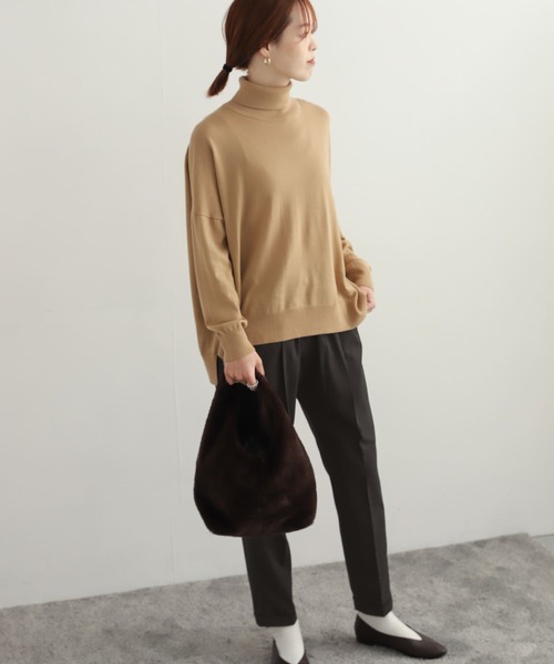 URBAN RESEARCH DOORS（アーバンリサーチドアーズ）の「ツイルテーパードイージーパンツ（その他パンツ・レディース・アイボリー/カーキ/ブラック/チャコールグレー・X-SMALL/SMALL/MEDIUM）」の12枚目の写真