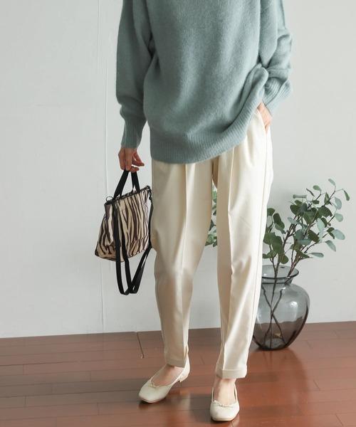 URBAN RESEARCH DOORS（アーバンリサーチドアーズ）の「ツイルテーパードイージーパンツ（その他パンツ・レディース・アイボリー/カーキ/ブラック/チャコールグレー・X-SMALL/SMALL/MEDIUM）」の18枚目の写真