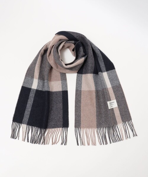 SHIPS（シップス）の「SHIPS: カシミヤ ダブルフェイス チェック マフラー（マフラー・メンズ・ネイビー/グレー/ブルー/グリーン・ONE SIZE）」の11枚目の写真