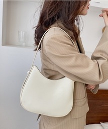 シンプルレザー ショルダーバッグ