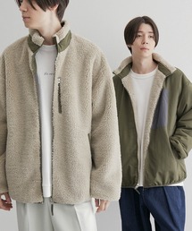 リバーシブルボアブルゾン