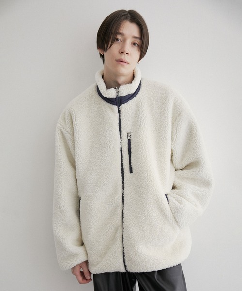 JUNRED(ジュンレッド)の「リバーシブルボアブルゾン(ブルゾン・メンズ・ベージュ/ネイビー/ホワイト・LL/L/M)」の5枚目の写真