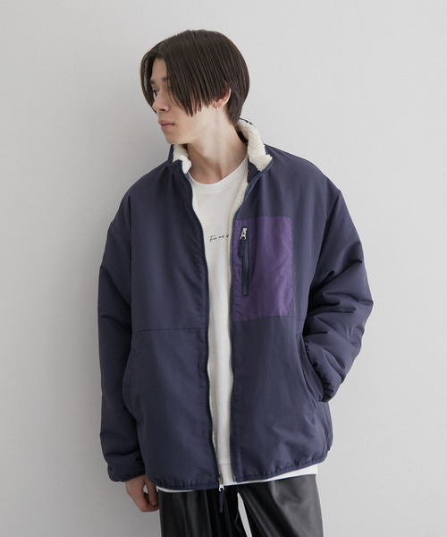 JUNRED(ジュンレッド)の「リバーシブルボアブルゾン(ブルゾン・メンズ・ベージュ/ネイビー/ホワイト・LL/L/M)」の9枚目の写真