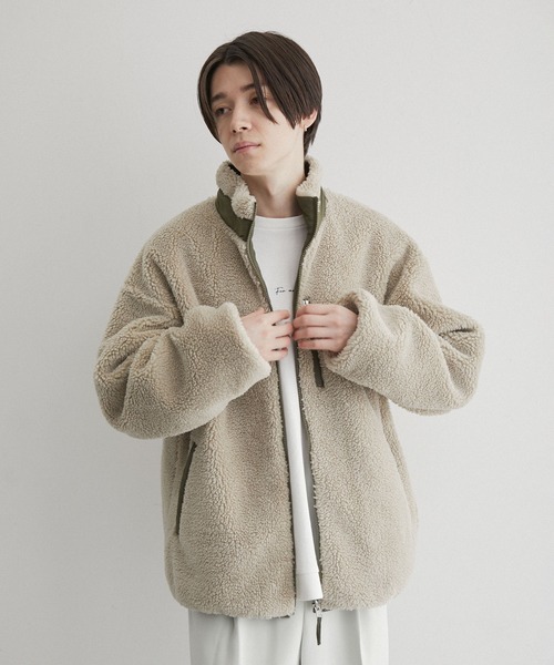 JUNRED(ジュンレッド)の「リバーシブルボアブルゾン(ブルゾン・メンズ・ベージュ/ネイビー/ホワイト・LL/L/M)」の12枚目の写真