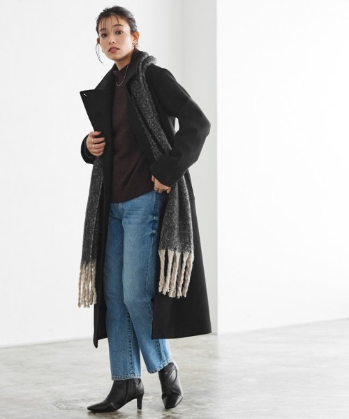 Pierrot（ピエロ）の「ふんわりフェイクウール柄アソートマフラー（マフラー・レディース・イエロー/ブルー/グリーン/ブラウン/グレー/ブラック/ブルー系その他・FREE）」の14枚目の写真