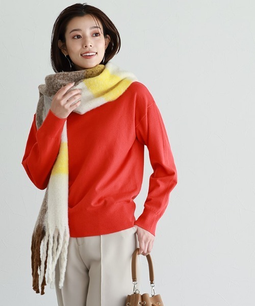 Pierrot（ピエロ）の「ふんわりフェイクウール柄アソートマフラー（マフラー・レディース・イエロー/ブルー/グリーン/ブラウン/グレー/ブラック/ブルー系その他・FREE）」の16枚目の写真