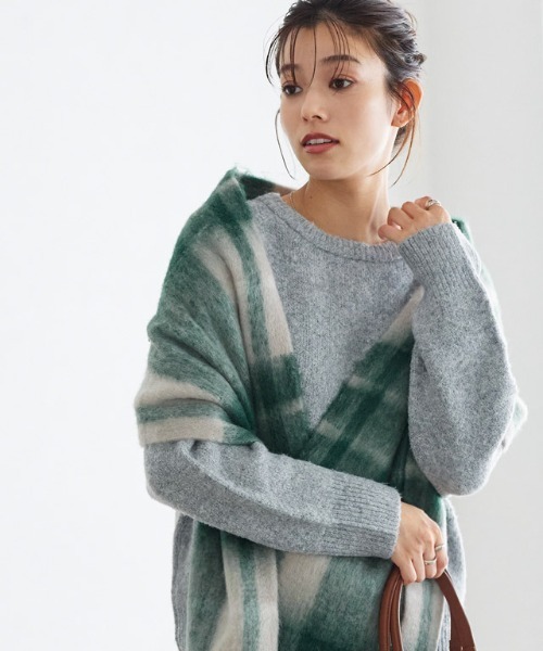 Pierrot（ピエロ）の「ふんわりフェイクウール柄アソートマフラー（マフラー・レディース・イエロー/ブルー/グリーン/ブラウン/グレー/ブラック/ブルー系その他・FREE）」の17枚目の写真