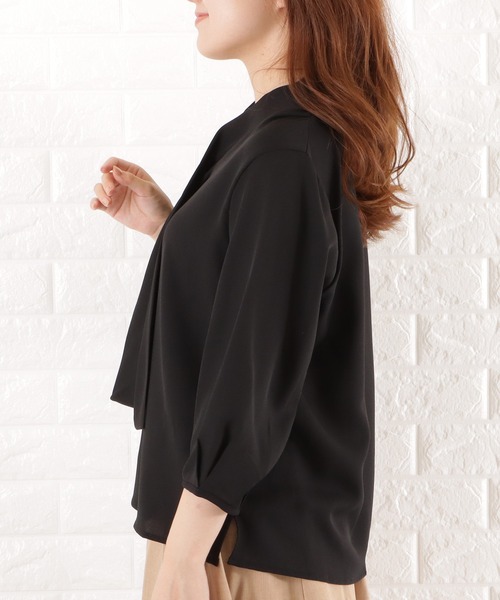 Lace Ladies(レースレディース)の「ボウタイVネックシフォンブラウス(シャツ/ブラウス・レディース・ピンク系/ブラック/ミント/ホワイト/グレー・FREE)」の21枚目の写真
