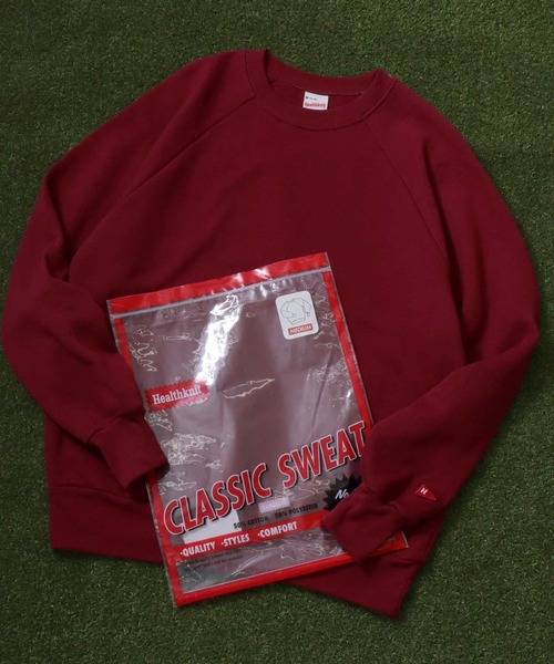 Healthknit（ヘルスニット）の「Healthknit（ヘルスニット）クラシックスウェットトレーナー（裏起毛）/無地/クルーネック（丸首）/プルオーバー（スウェット・メンズ・ベージュ/スミクロ/パープル/ブラウン/レッド/アッシュグレー/ブルー/グリーン/マスタード/マルーン/サンドベージュ/ネイビー・M/L/XL）」の12枚目の写真