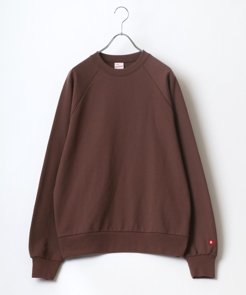 Healthknit（ヘルスニット）の「Healthknit（ヘルスニット）クラシックスウェットトレーナー（裏起毛）/無地/クルーネック（丸首）/プルオーバー（スウェット・メンズ・ベージュ/スミクロ/パープル/ブラウン/レッド/アッシュグレー/ブルー/グリーン/マスタード/マルーン/サンドベージュ/ネイビー・M/L/XL）」の22枚目の写真