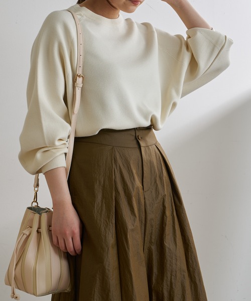 Lui's(ルイス)の「ダブルジャガードステッチワークオーバーニット(ニット/セーター・レディース・オフホワイト/ブラック/グレイッシュベージュ/ブルー・FREE)」の15枚目の写真